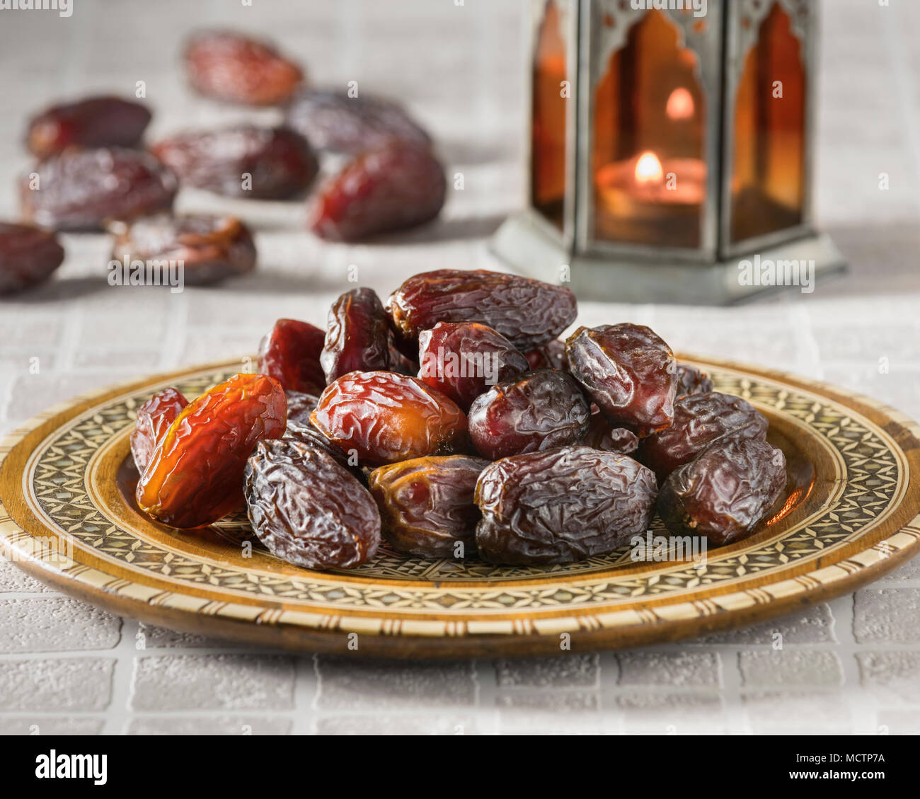 Medjool dates. Dried fruit. Food Stock Photo