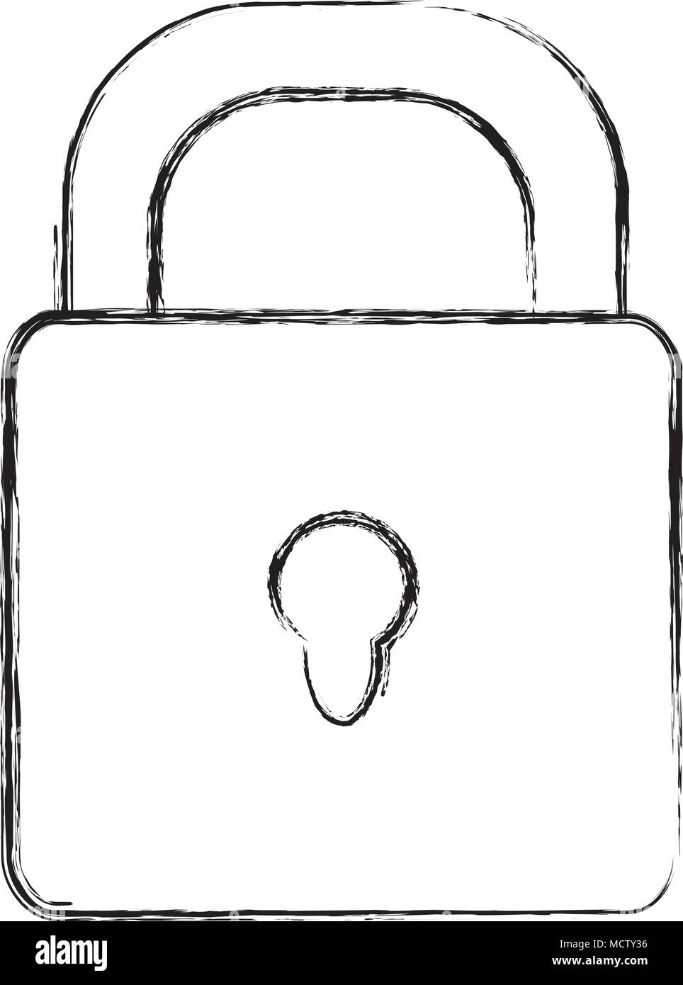 grunge close padlock security information object Stock Vector Image ...