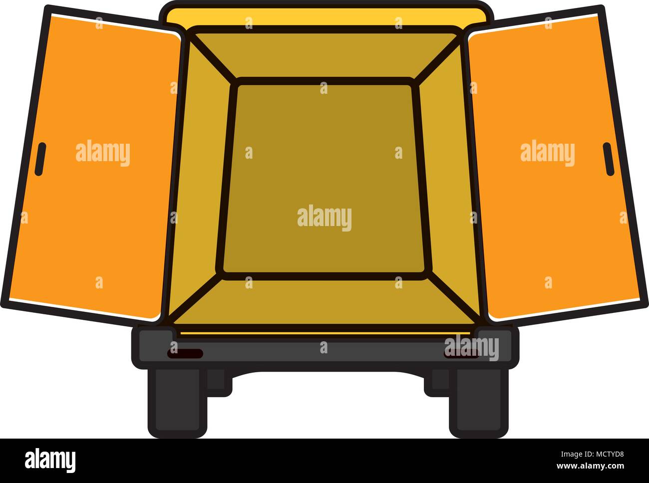color trunk delivery transport with doors open Stock Vector Image & Art