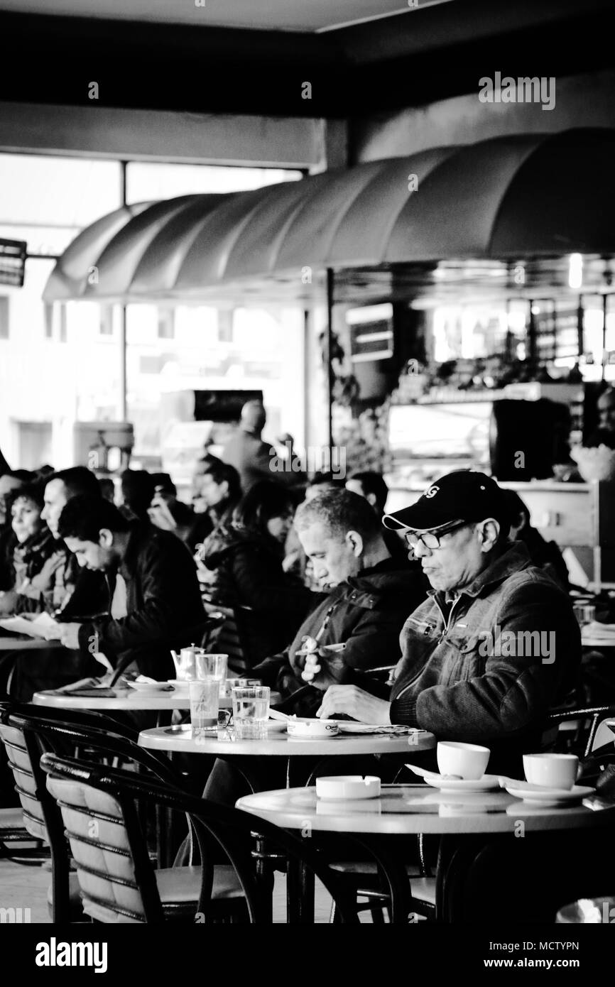 French street cafe lifestyle Black and White Stock Photos & Images - Alamy