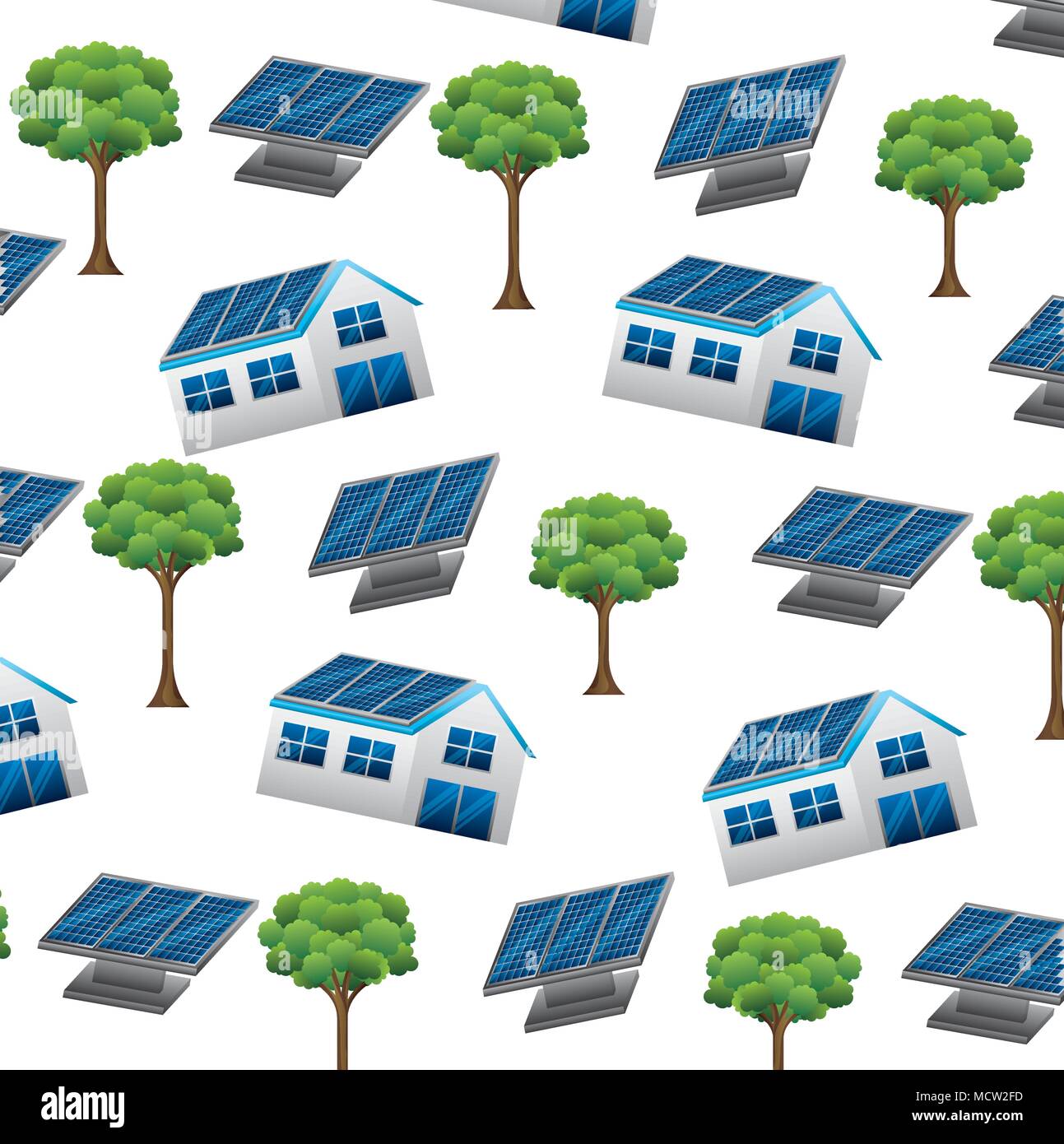 Energy tree solar panel art Stock Vector Images - Alamy