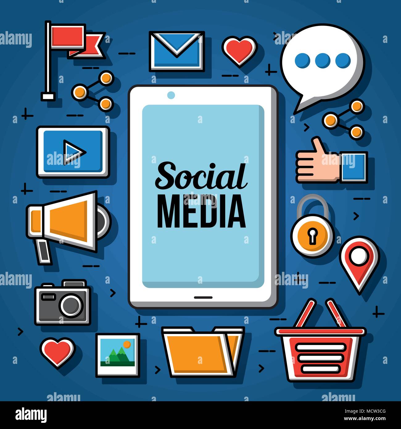 people social media networks Stock Vector