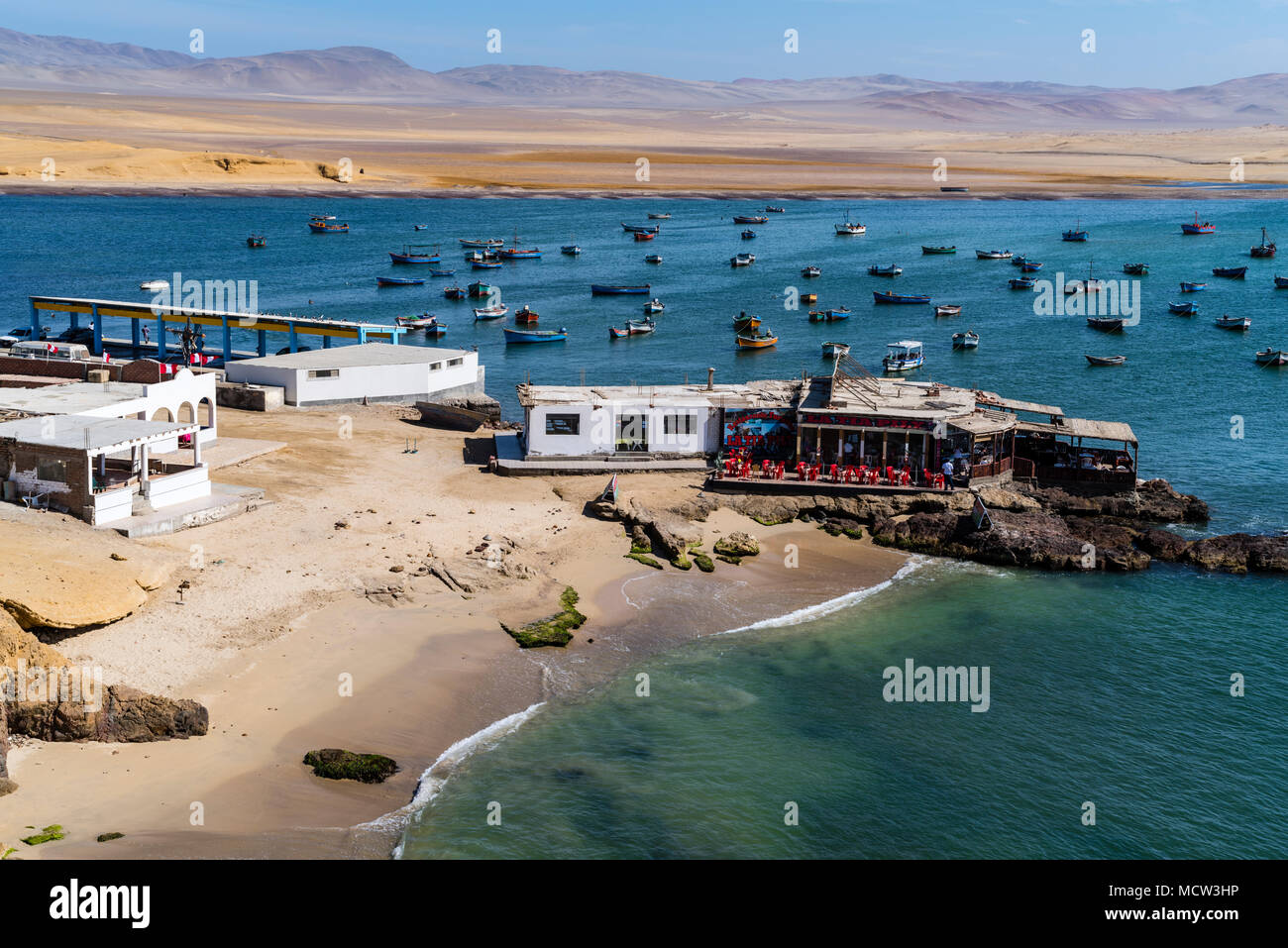 National Reserve of Paracas,Lagunillas port, Ica, Peru, South America. Stock Photo