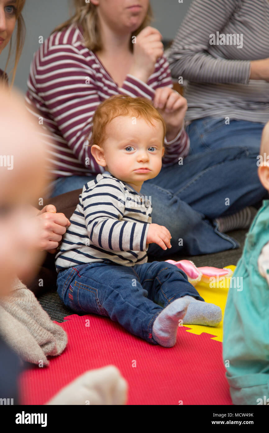 Mother and baby toddler group, UK Stock Photo