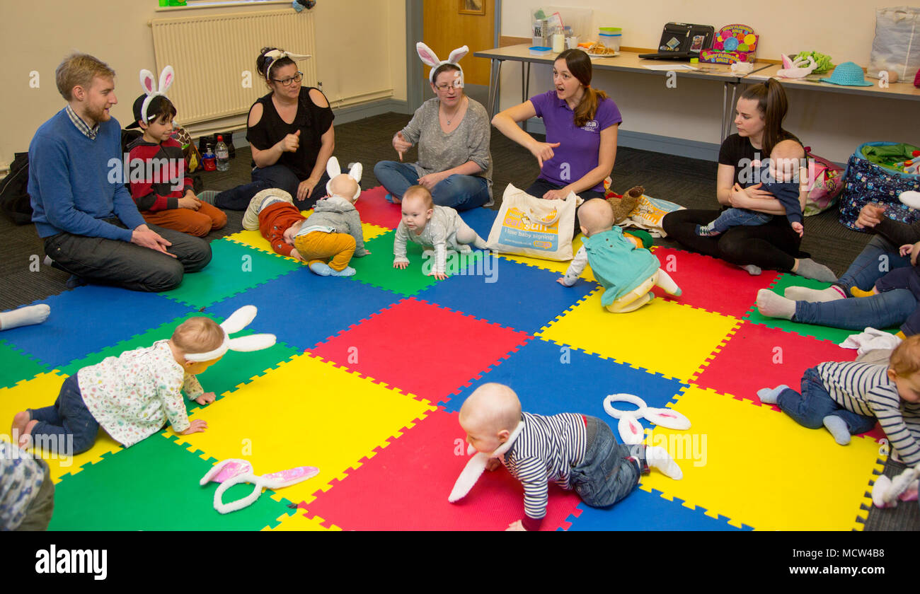 Mother and baby toddler group, UK Stock Photo Alamy
