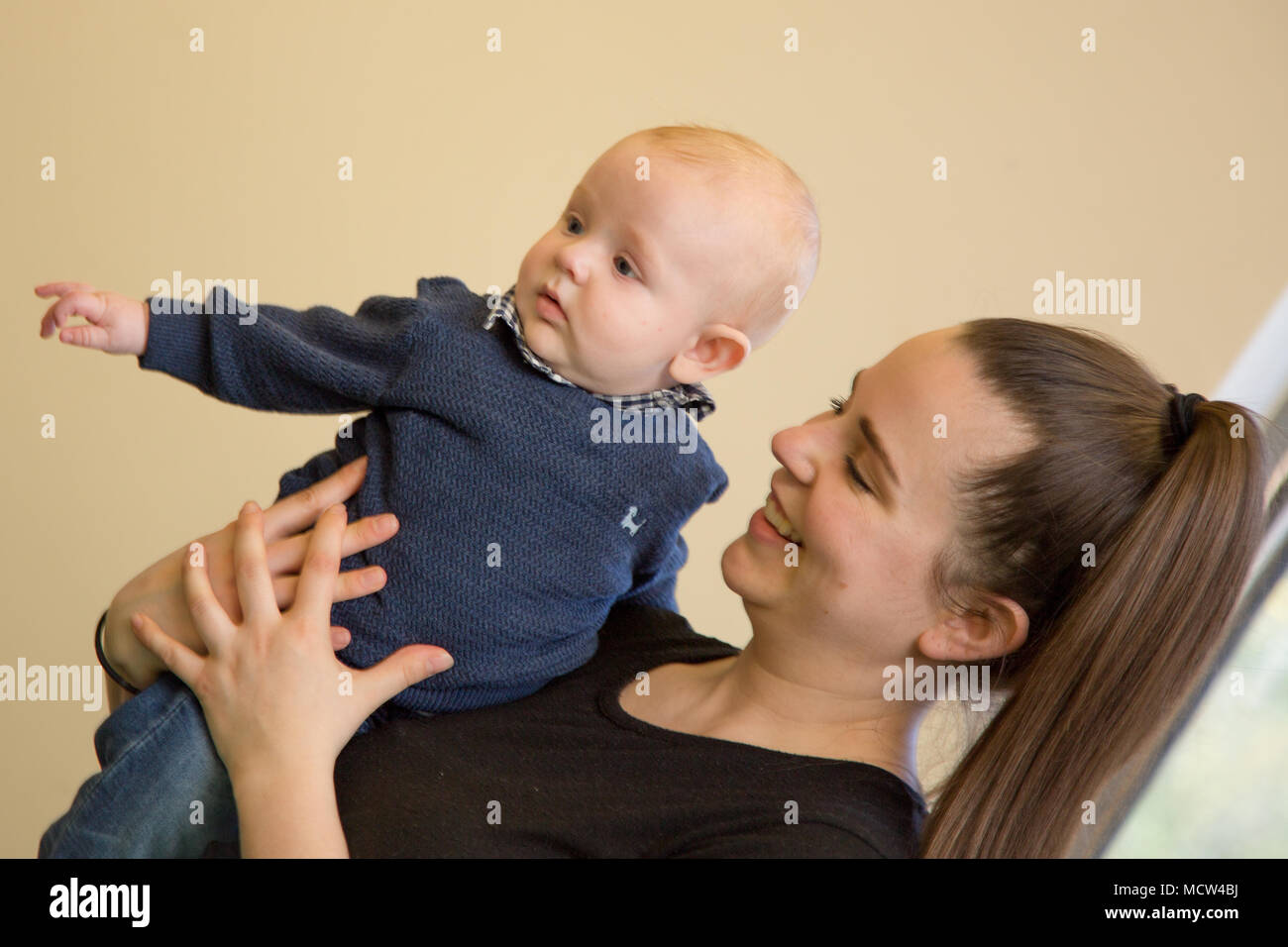 Mother and baby toddler group, UK Stock Photo Alamy