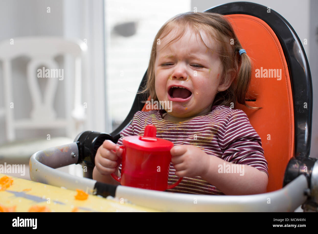 Toddler having a tantrum Stock Photo Alamy