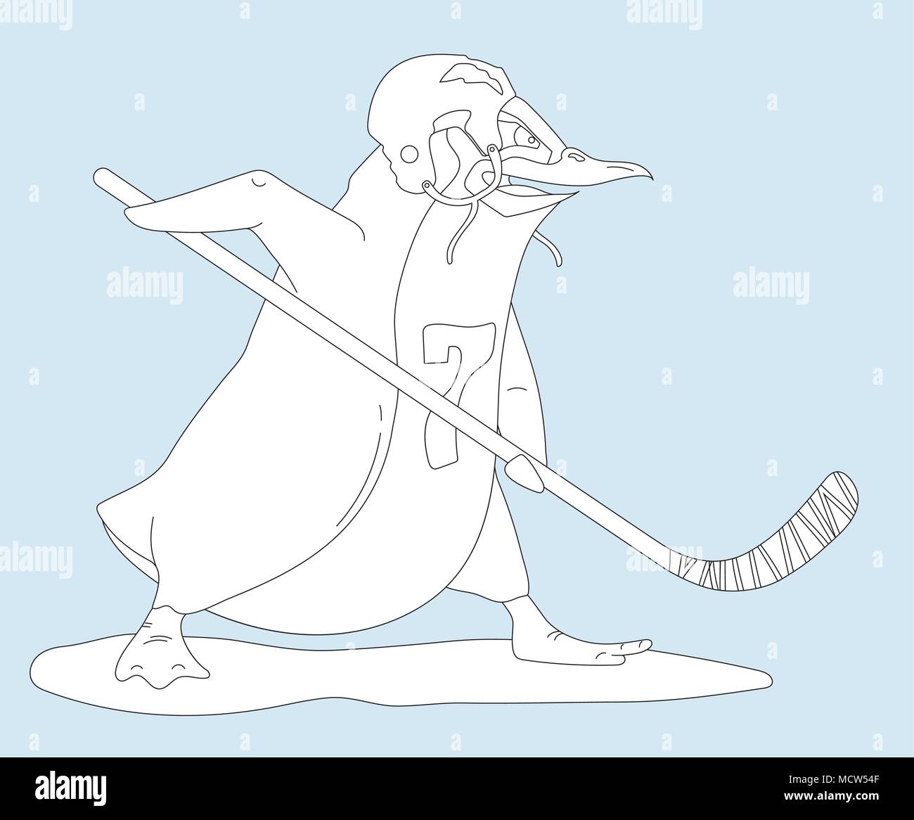 hockey coloring pages penguins