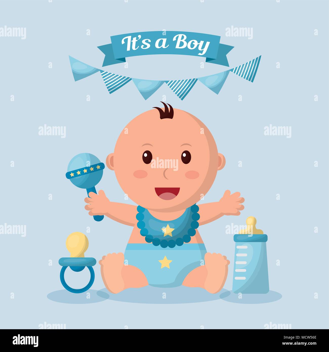 baby shower boy and girl Stock Vector Image & Art Alamy