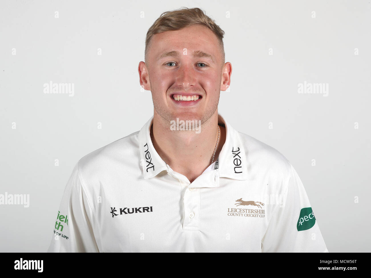Callum Parkinson during the media day at Grace Road, Leicester on April 11, 2018. Stock Photo