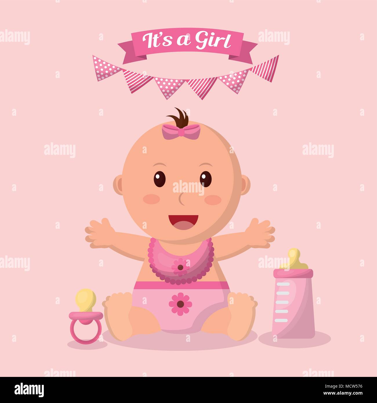 baby shower boy and girl Stock Vector Image & Art - Alamy