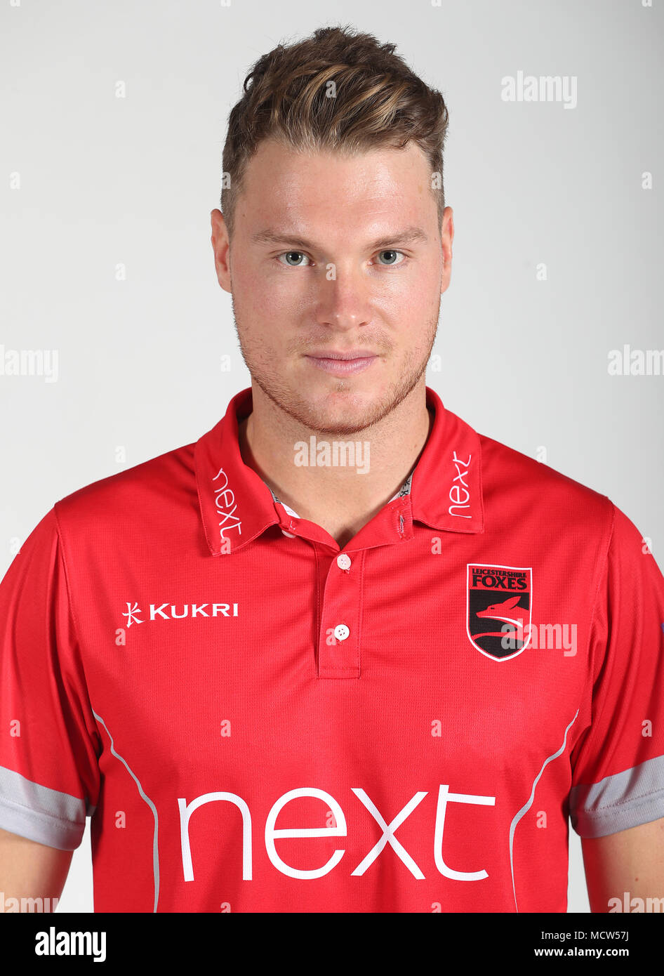 Tom Wells during the media day at Grace Road, Leicester on April 11, 2018. Stock Photo