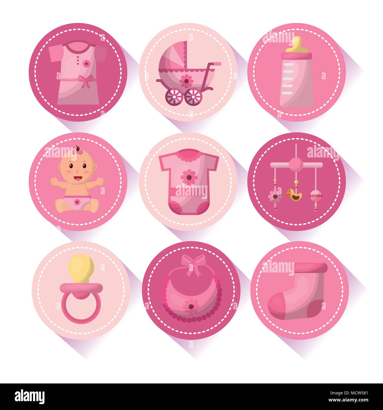Baby Shower Boy And Girl Stock Vector Image Art Alamy