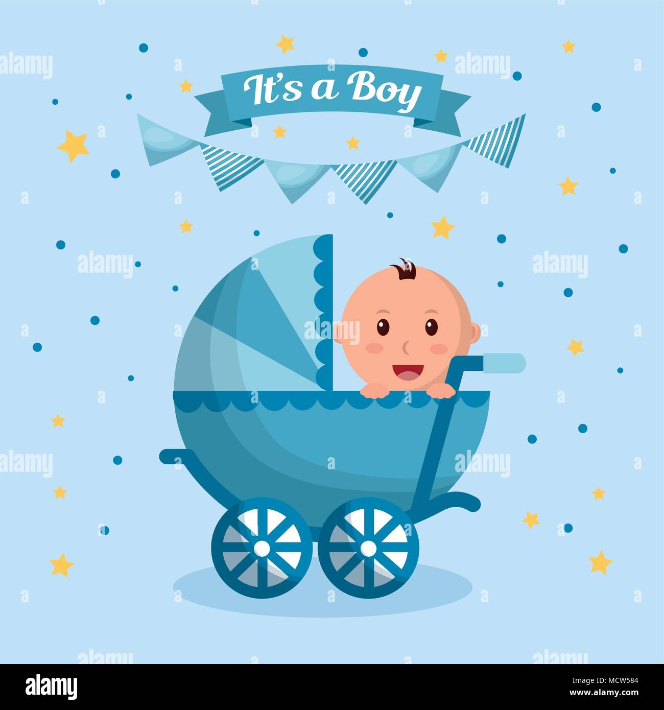baby shower boy and girl Stock Vector Image & Art - Alamy