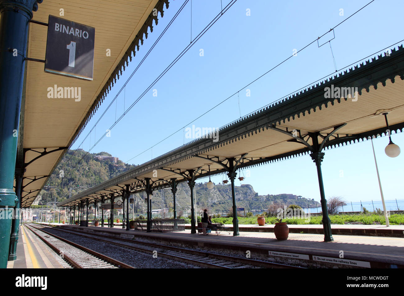 Taormina Giardini station Sicily Stock Photo Alamy
