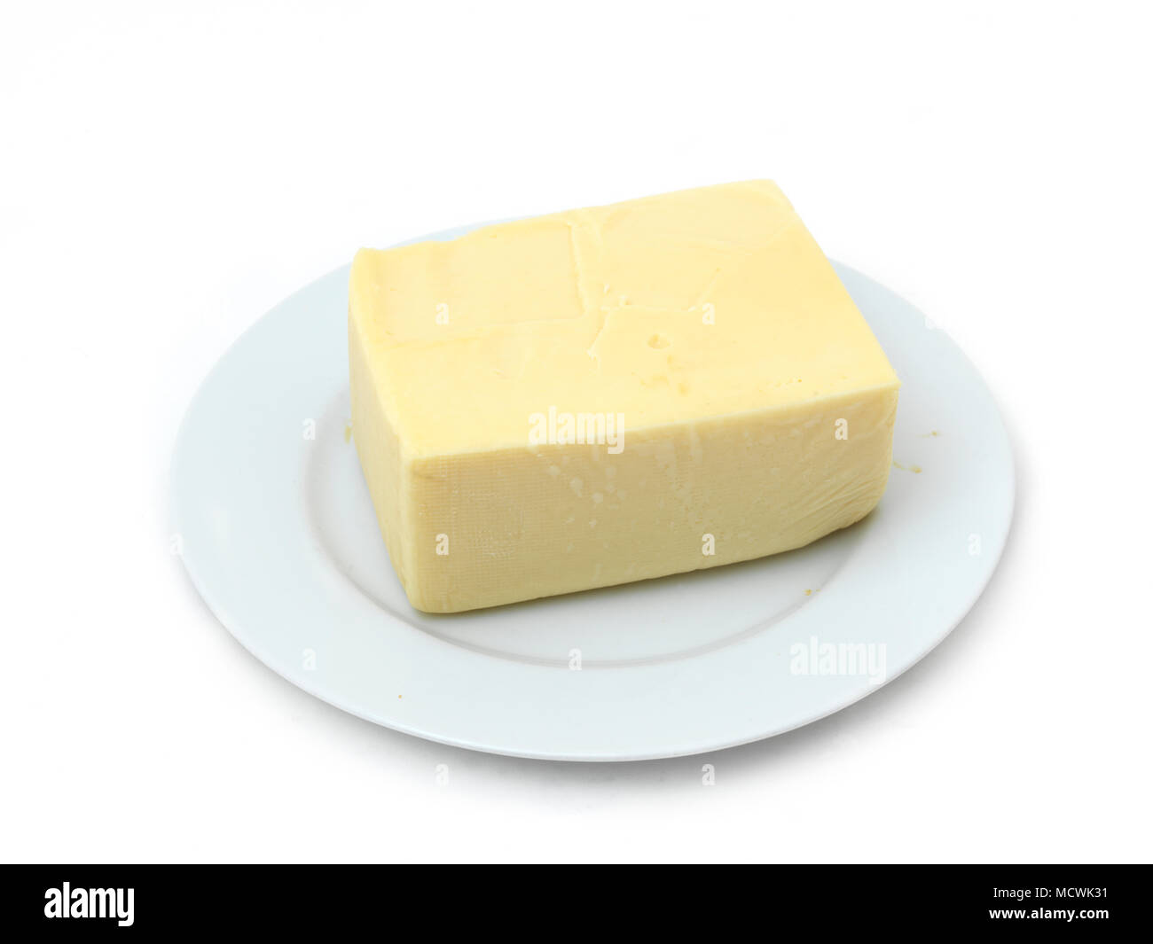 Norvegia Cheese From Norway On Plate Stock Photo