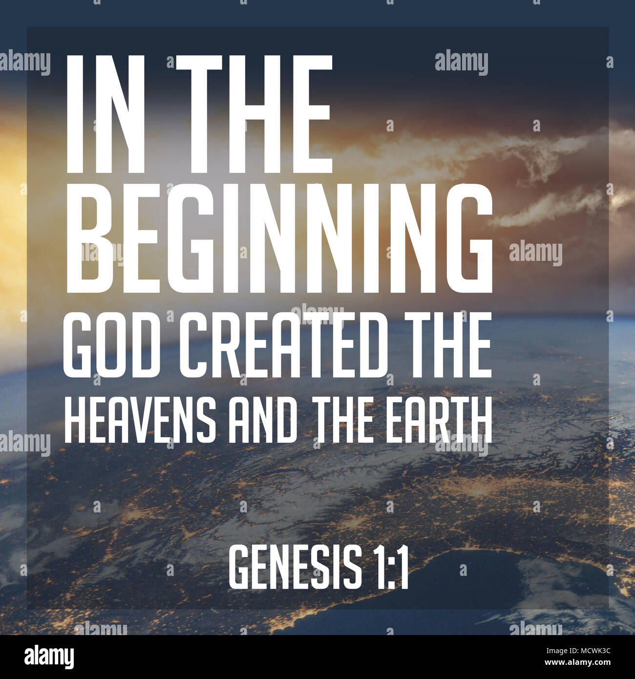 In the beginning God created the heavens and the earth Genesis 1:1 In the beginning God created the heavens and the earth Genesis 1:1