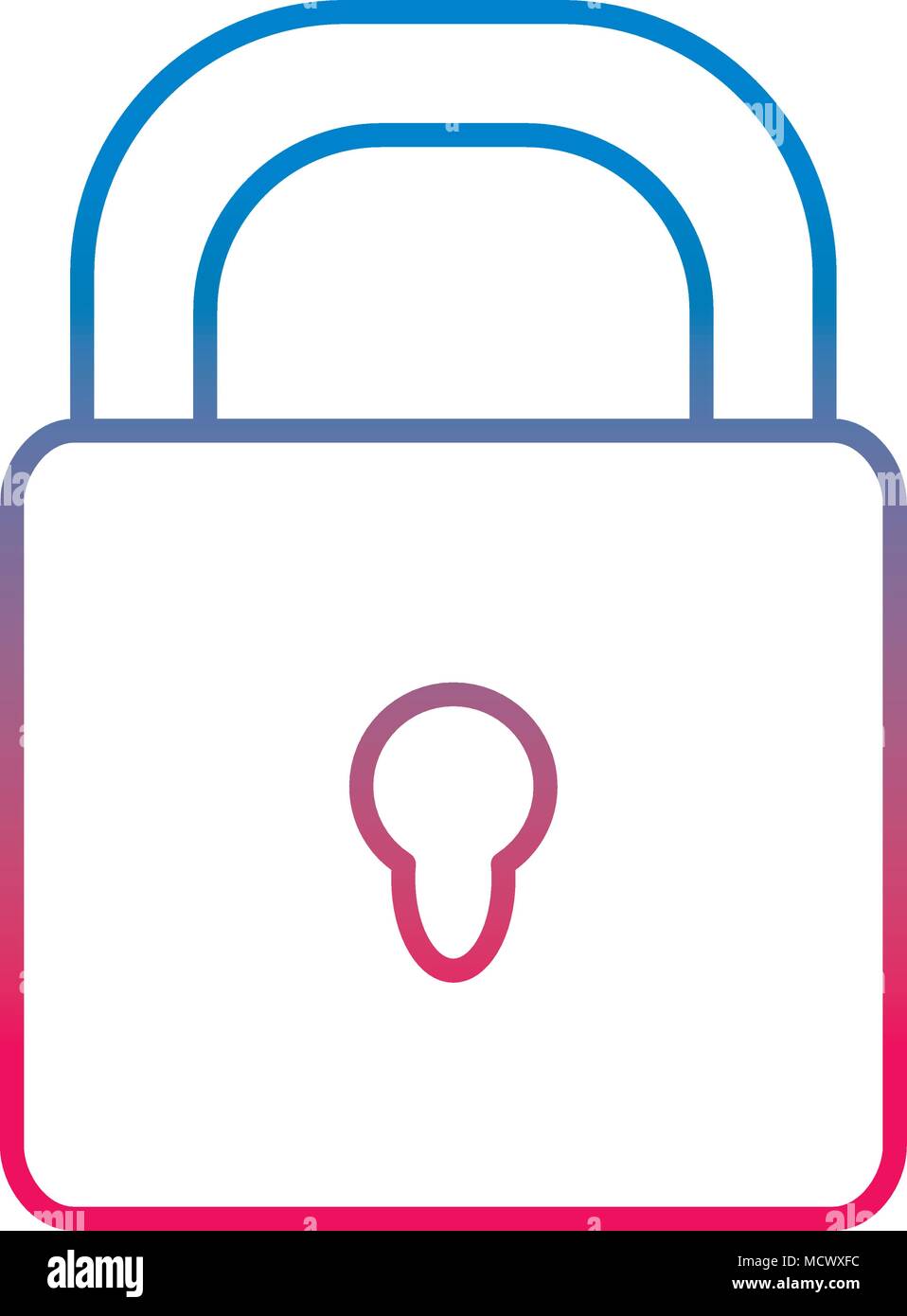 degraded line close padlock security information object Stock Vector ...