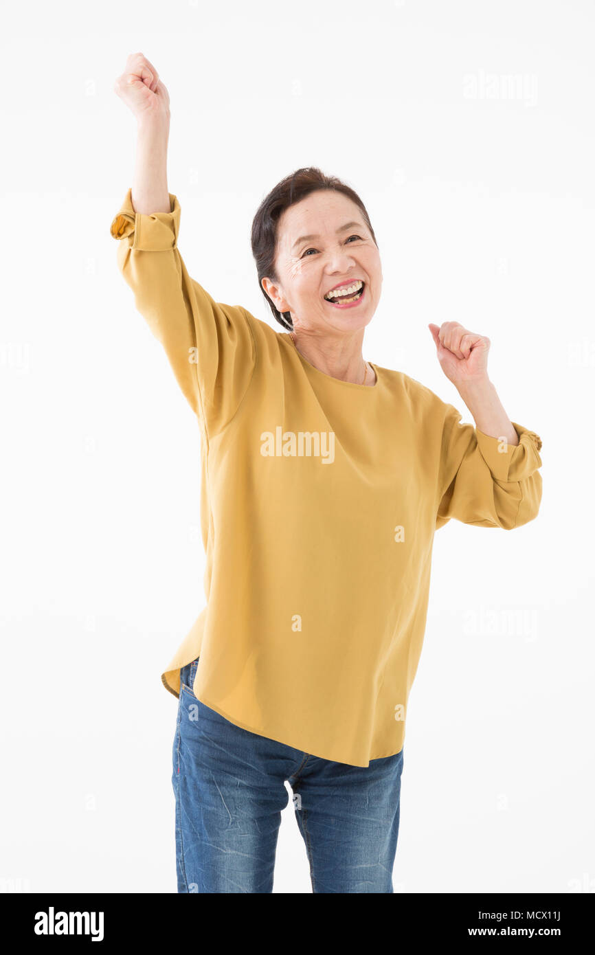 Asian elderly woman Cut Out Stock Images & Pictures - Alamy