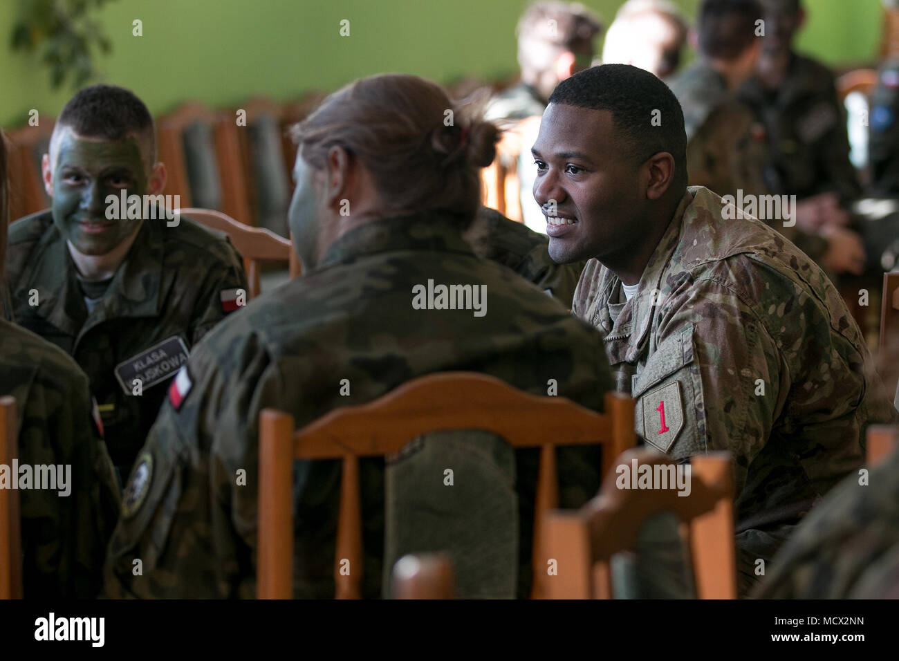 Poland Rotation Fort Riley Spc. Michael Freeman, an Intelligence Analyst with Headquarters and ...