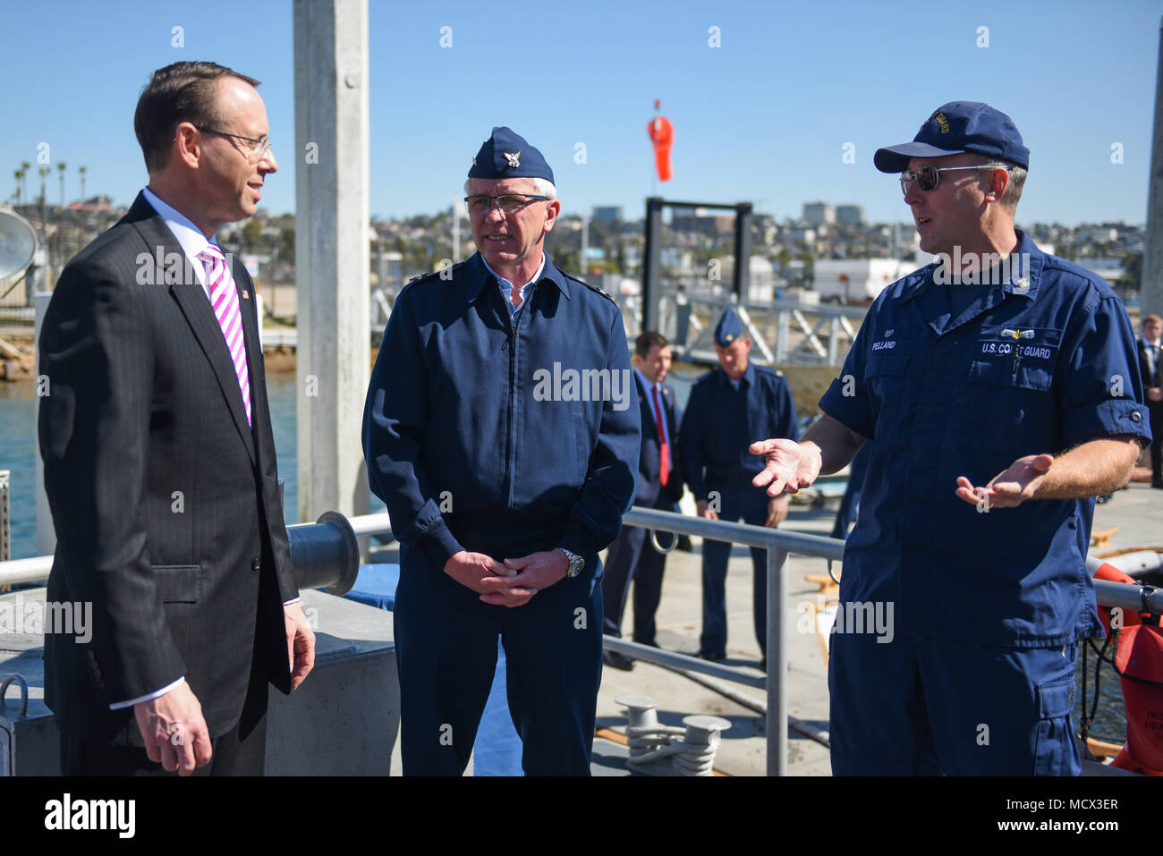 United States Deputy Attorney General Rod Rosenstein, Rear Adm. Todd ...
