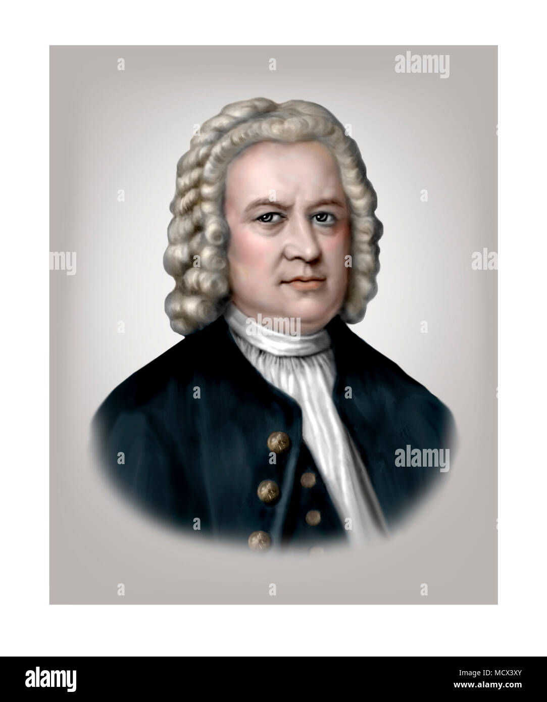 Johann Sebastian Bach 1685-1750 German Composer Stock Photo