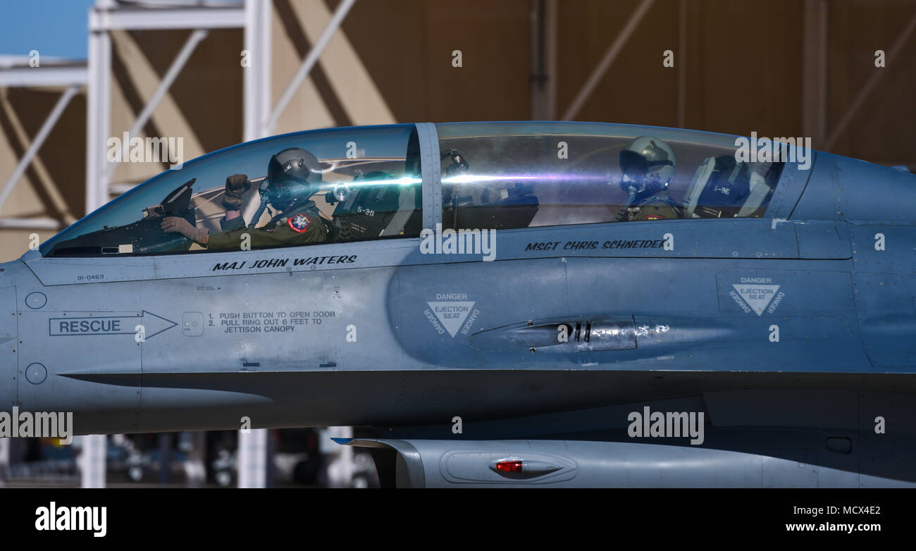 A U S Air Force F 16 Fighting Falcon Taxies Prior To Take Off During The Annual