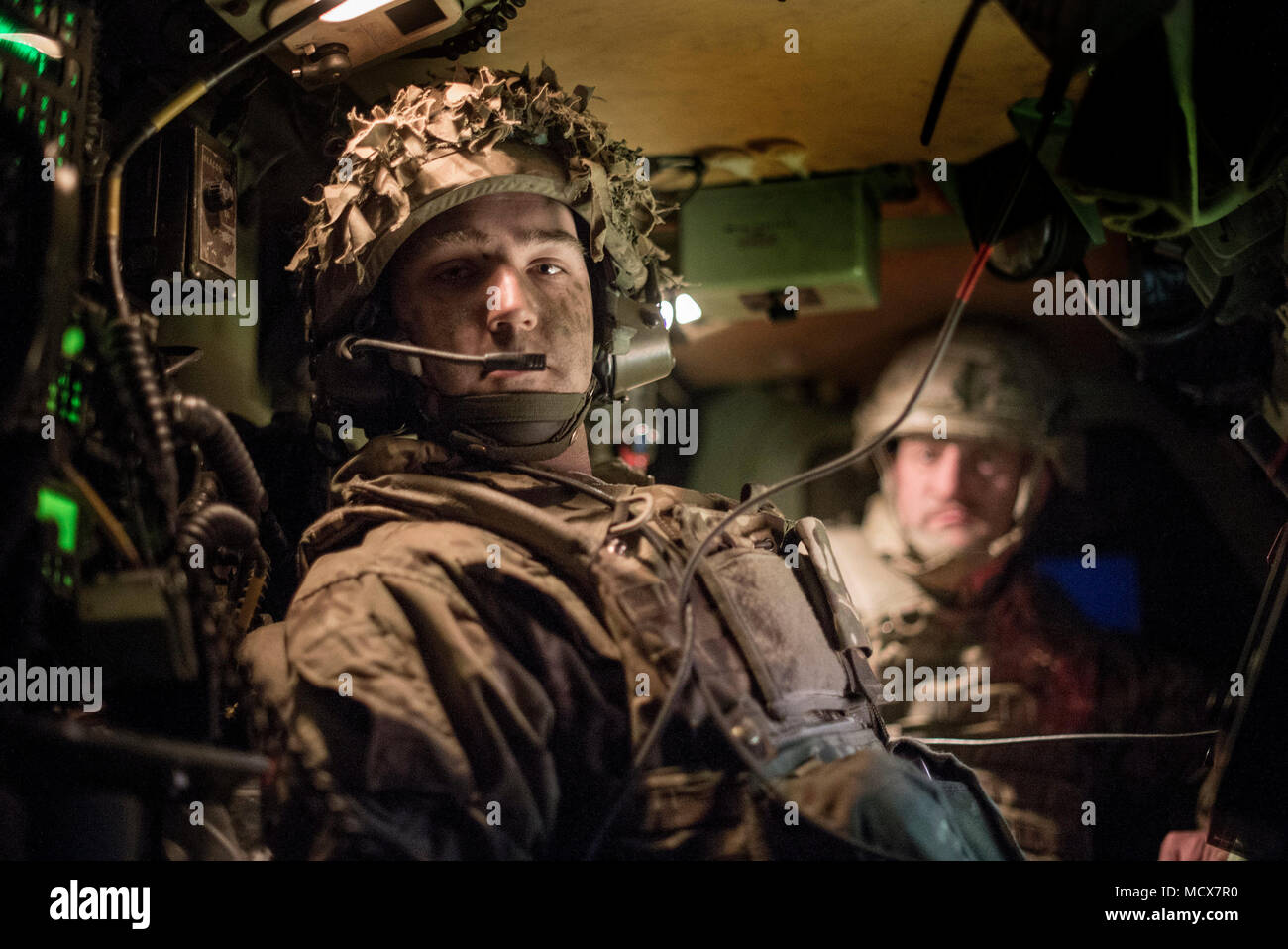 Gunners from 176 Battery, Royal Artillery carry out a fire mission on a  Multi Launch Rocket System (MLRS). Members of Headquarters Allied Rapid  Reaction Corps have deployed to Grafenwoehr, Germany to take