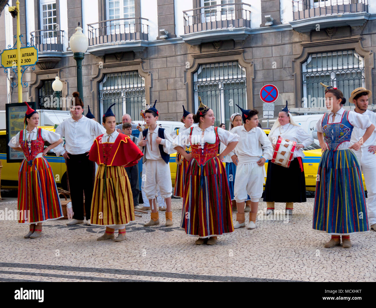 Folklore Traditional Dancers in Christmas Celebrations in Funchal madeira  Portugal Stock Photo - Alamy