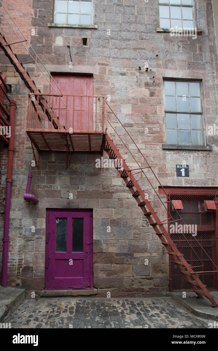 Old factories in the historic district of Patterson, NJ Stock Photo