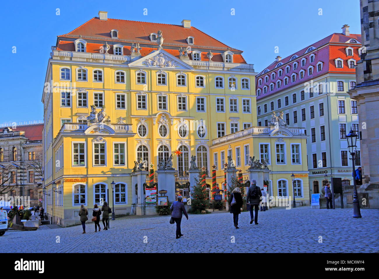 Cosel Palais on the Neumarkt, Dresden, Saxony, Germany Stock Photo