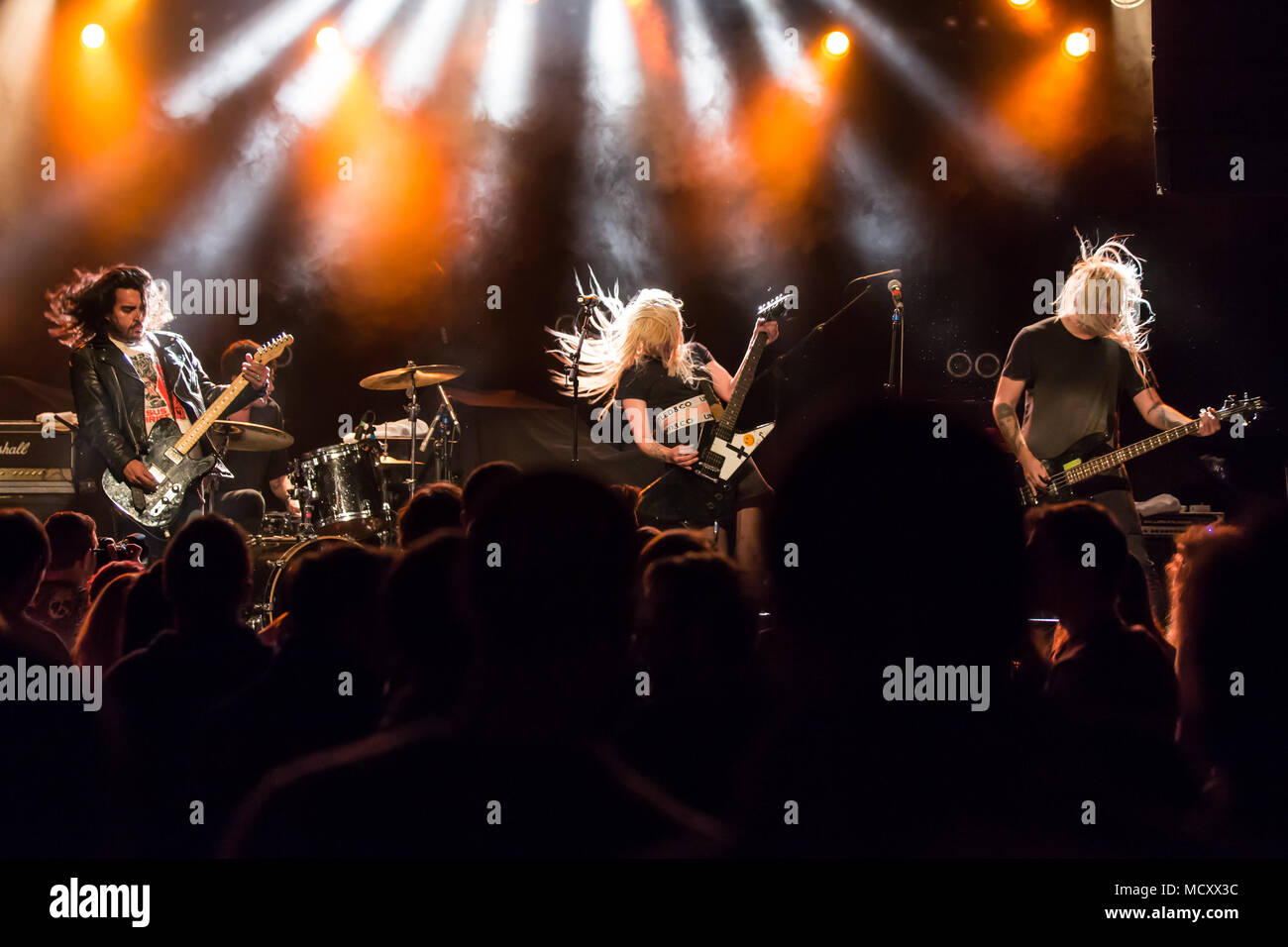 The Canadian rock band Die Mannequin live in the Schüür Lucerne