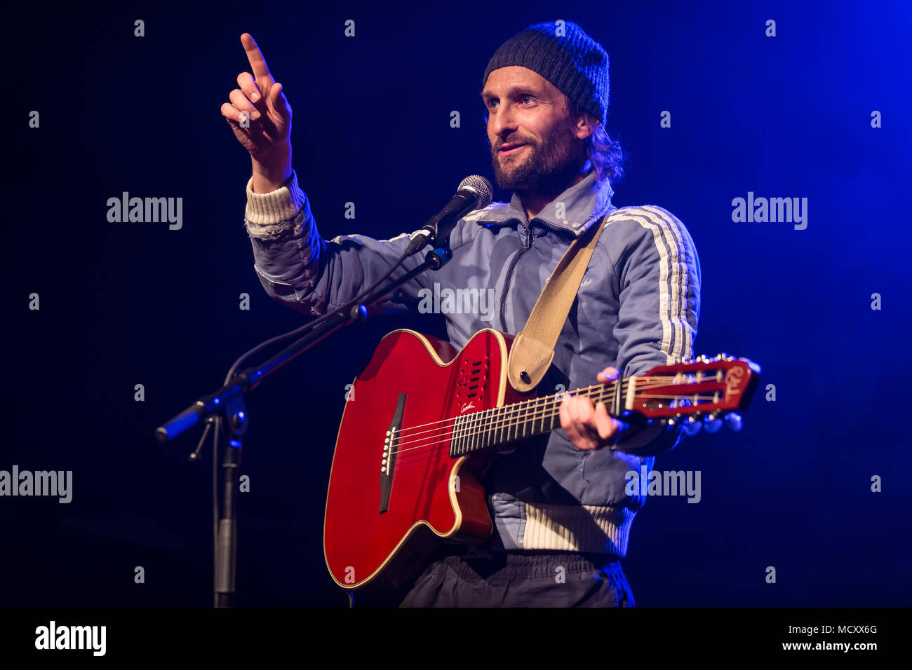 The Swiss singer and songwriter Shem Thomas live at the Schüür Lucerne, Switzerland Stock Photo