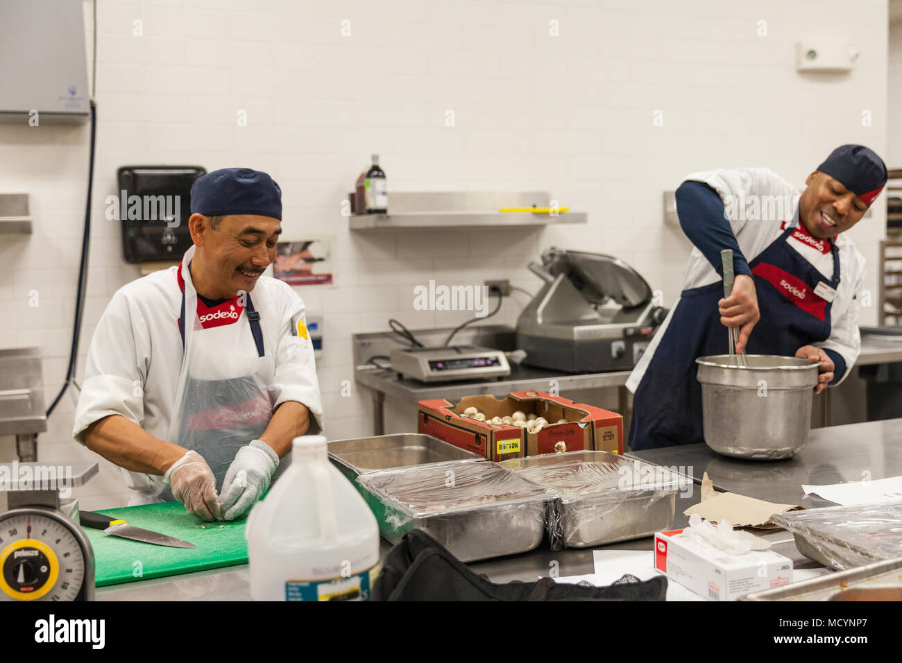 Gabriel Montoya and Je Vanno Russel Sodexo food specialist