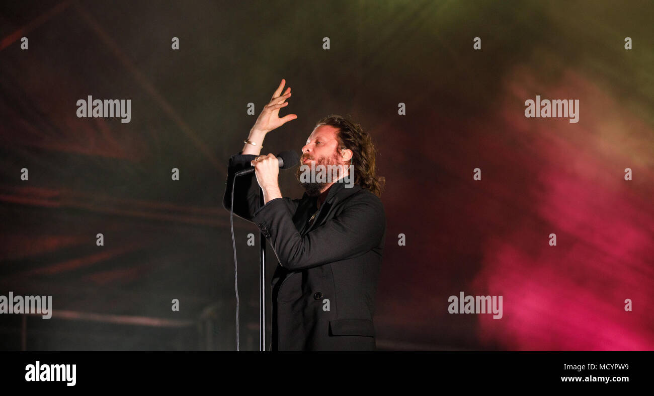 father John misty playing at the end of the road festival 2017 Stock Photo