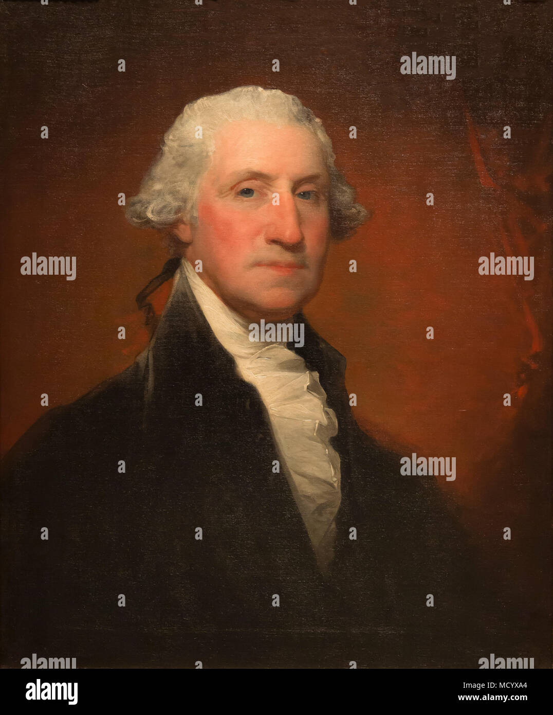 George Washington, Vaughan-Sinclair Portrait, Gilbert Stuart, 1795, National Gallery of Art, Washington DC, USA, North America Stock Photo