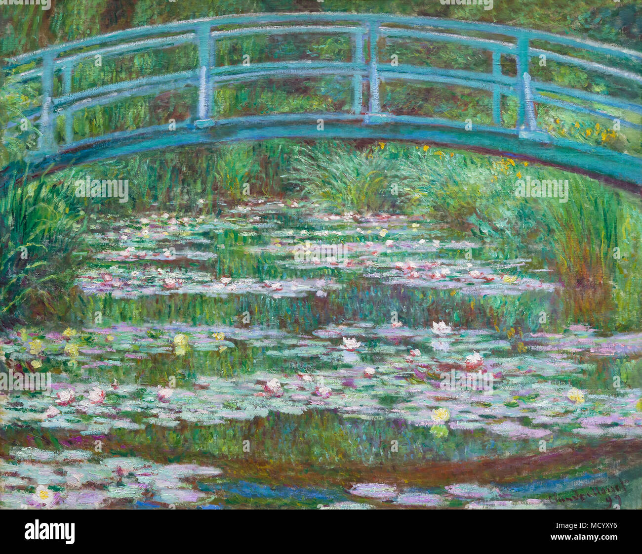 The Japanese Footbridge, Claude Monet, 1899, National Gallery of Art, Washington DC, USA, North America Stock Photo