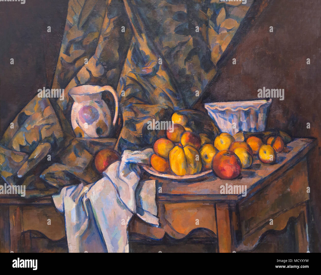 Still Life with Apples and Peaches, Paul Cezanne, circa 1905, National Gallery of Art, Washington DC, USA, North America Stock Photo