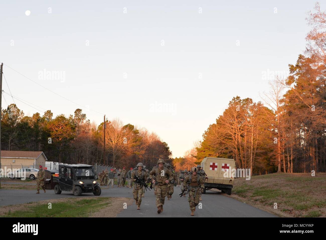 Butner, N.C. N.C. National Guard Soldiers participate in the 12 mile