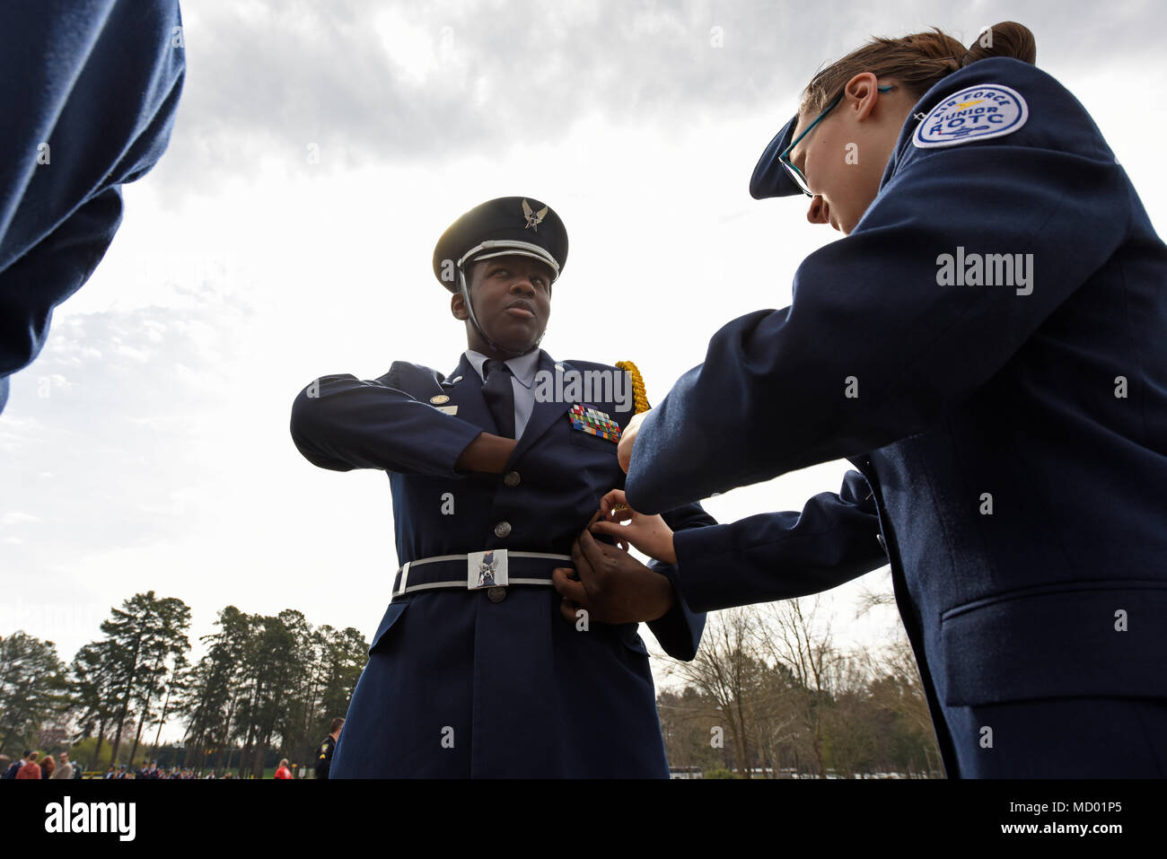 High School Army Jrotc Color Guard High Resolution Stock Photography