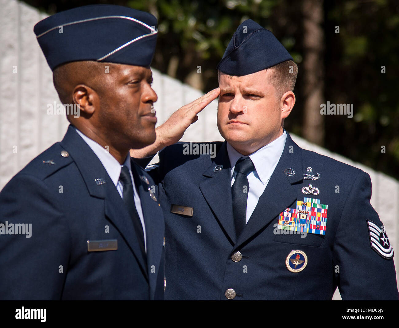 Tech. Sgt. Phillip Dyer salutes Brig. Gen. Ronald Jolly, 82nd Training ...