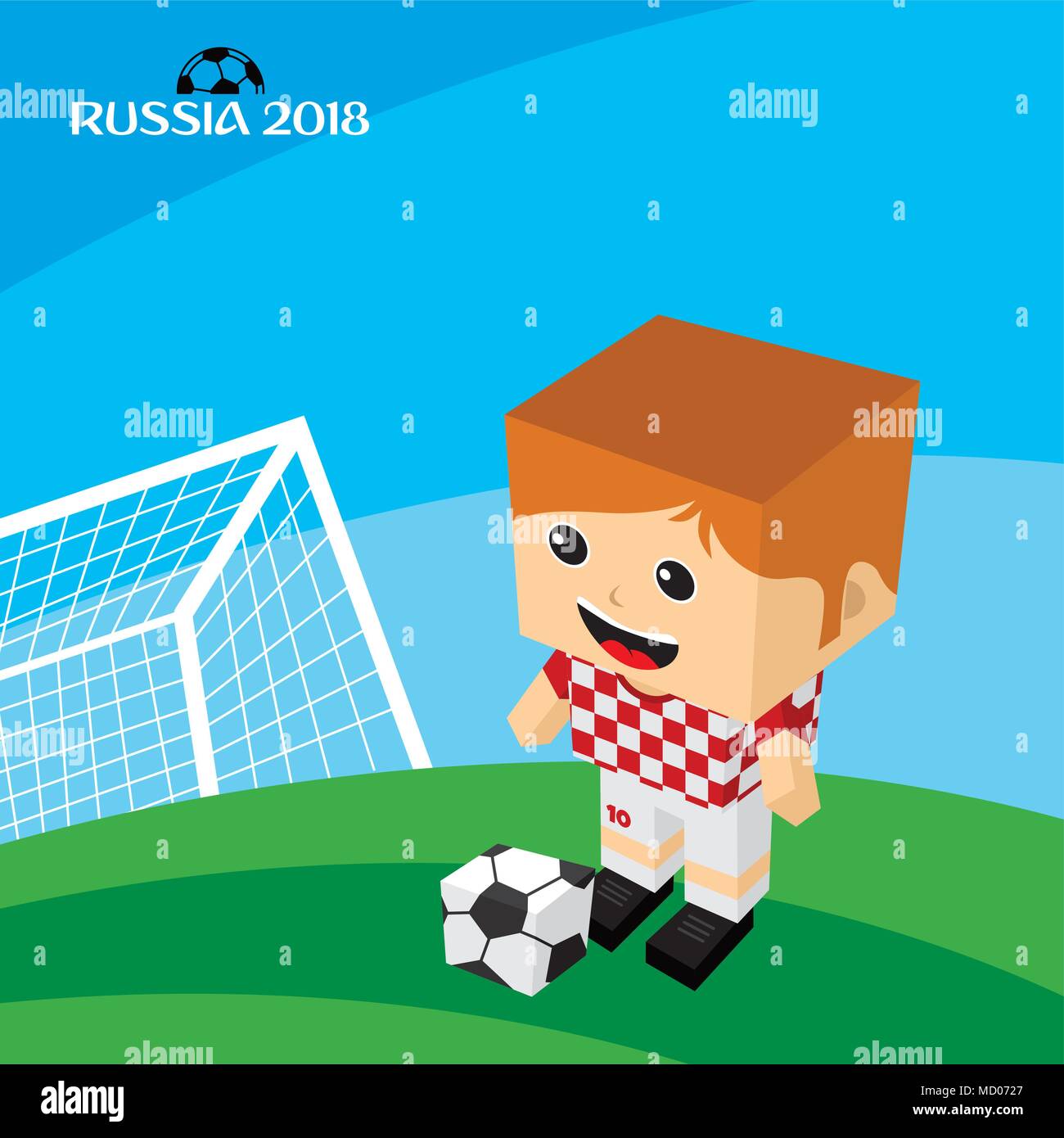 group team russia soccer tournament 2018 vector art Stock Vector Image
