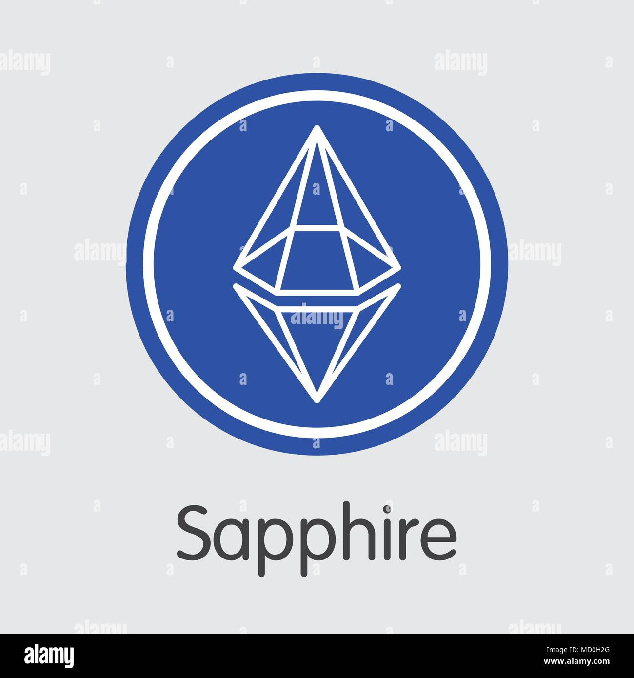 Sapphire Cryptocurrency. Vector SPH Coin Symbol Stock Vector Image & Art -  Alamy