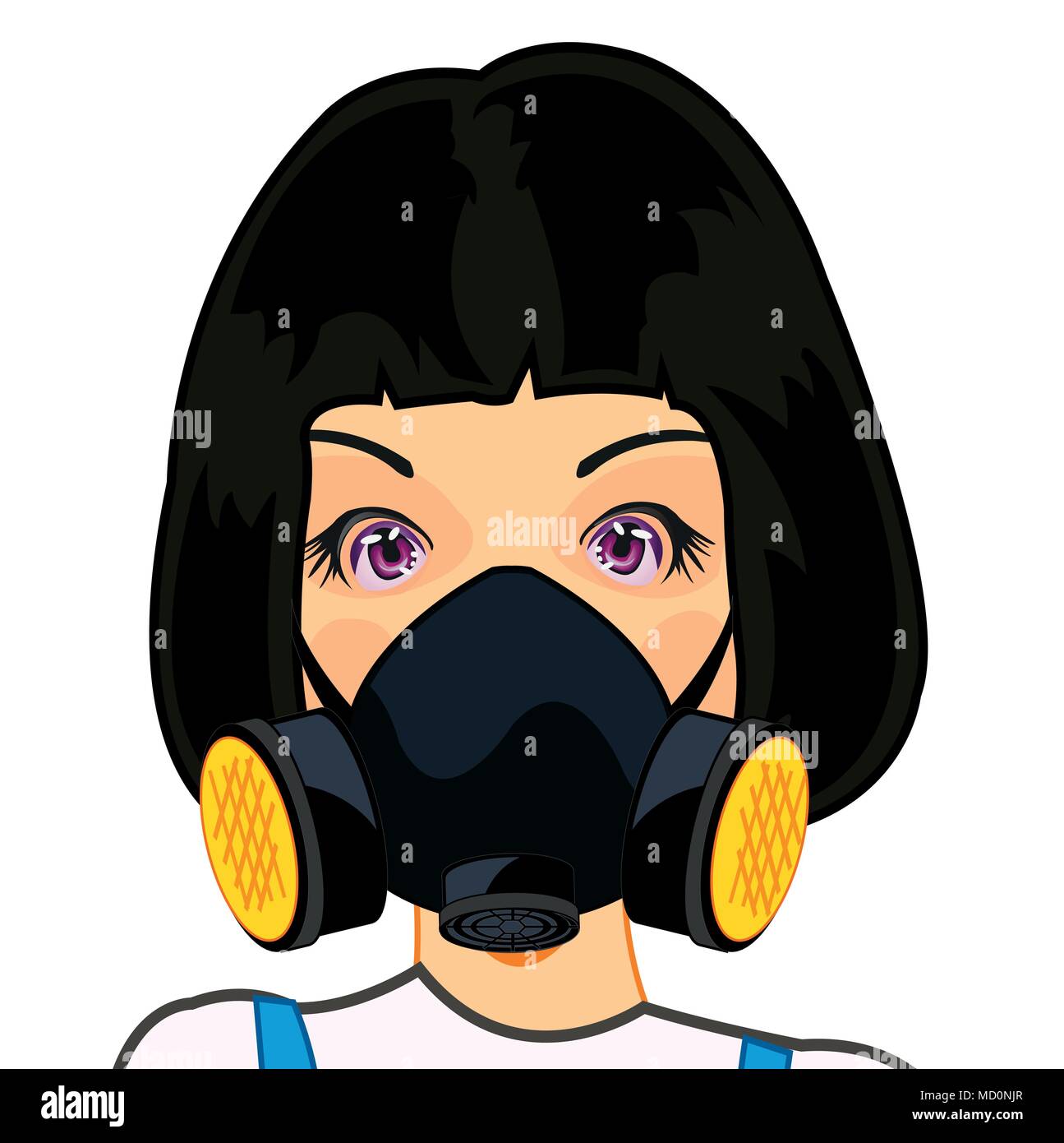 Gas Mask Girl Stock Vector Images - Alamy