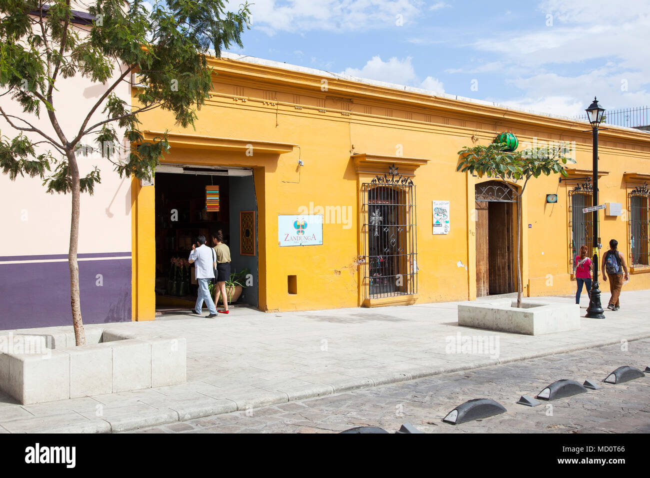 Exterior of restaurant Zandunga Sabor,  Oaxaca City, Oaxaca, Mexico Stock Photo