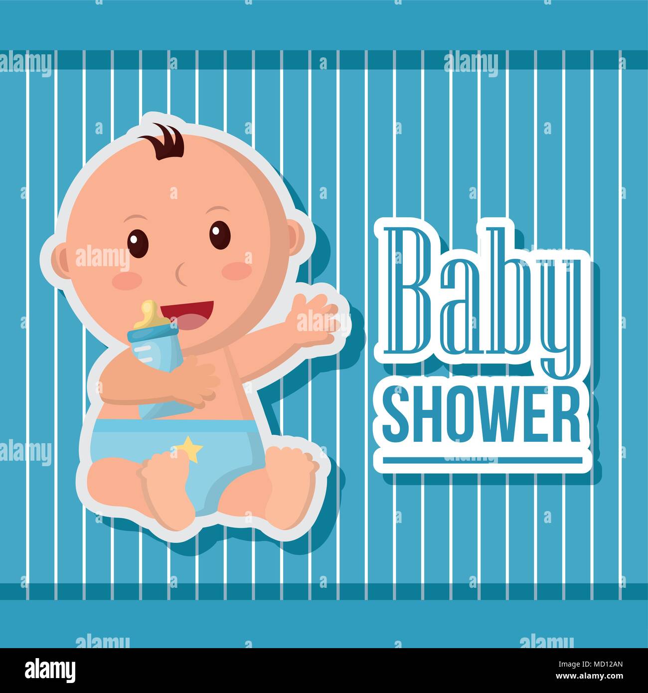 baby shower boy and girl Stock Vector Image & Art - Alamy