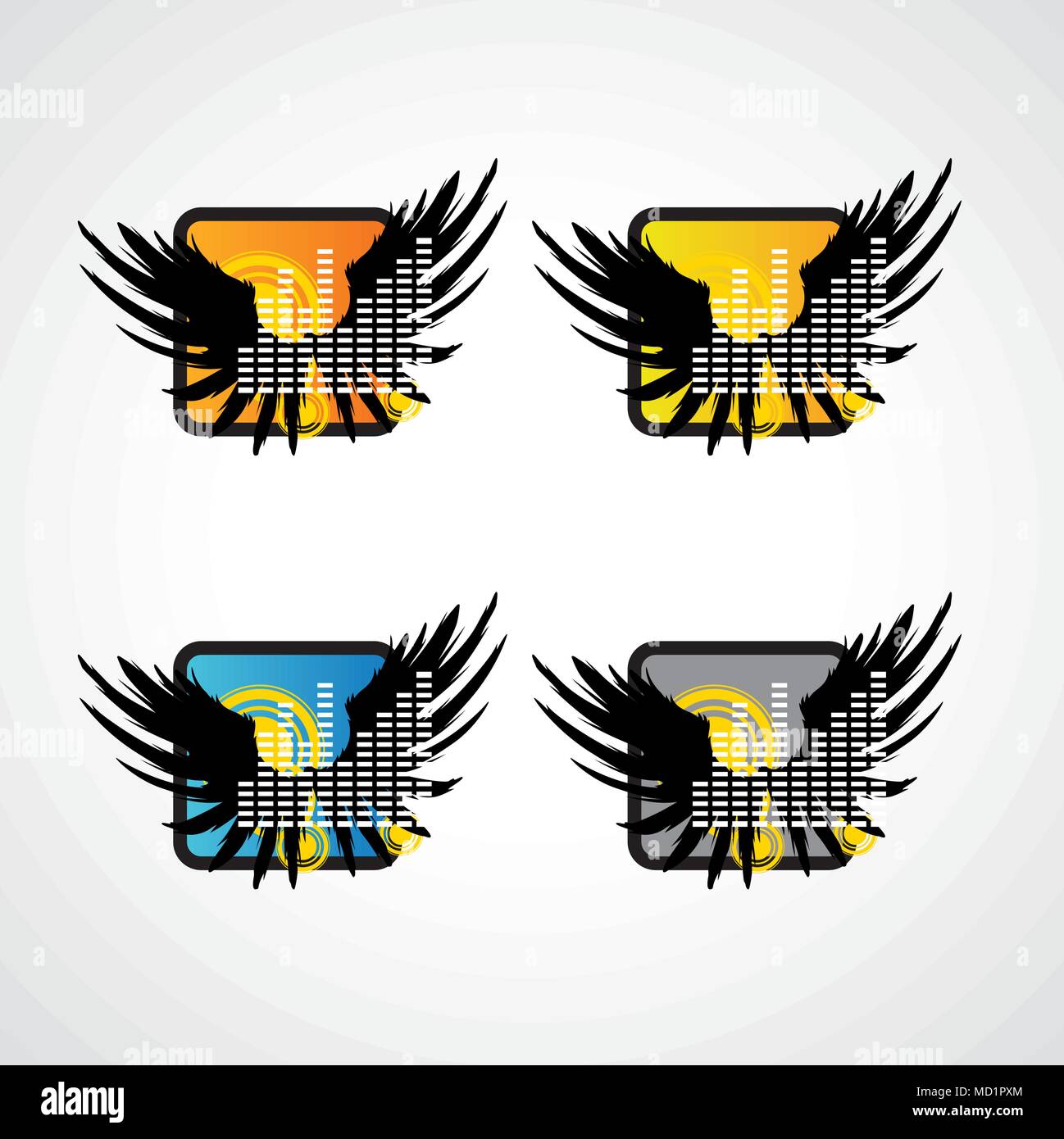 music icons collection Stock Vector