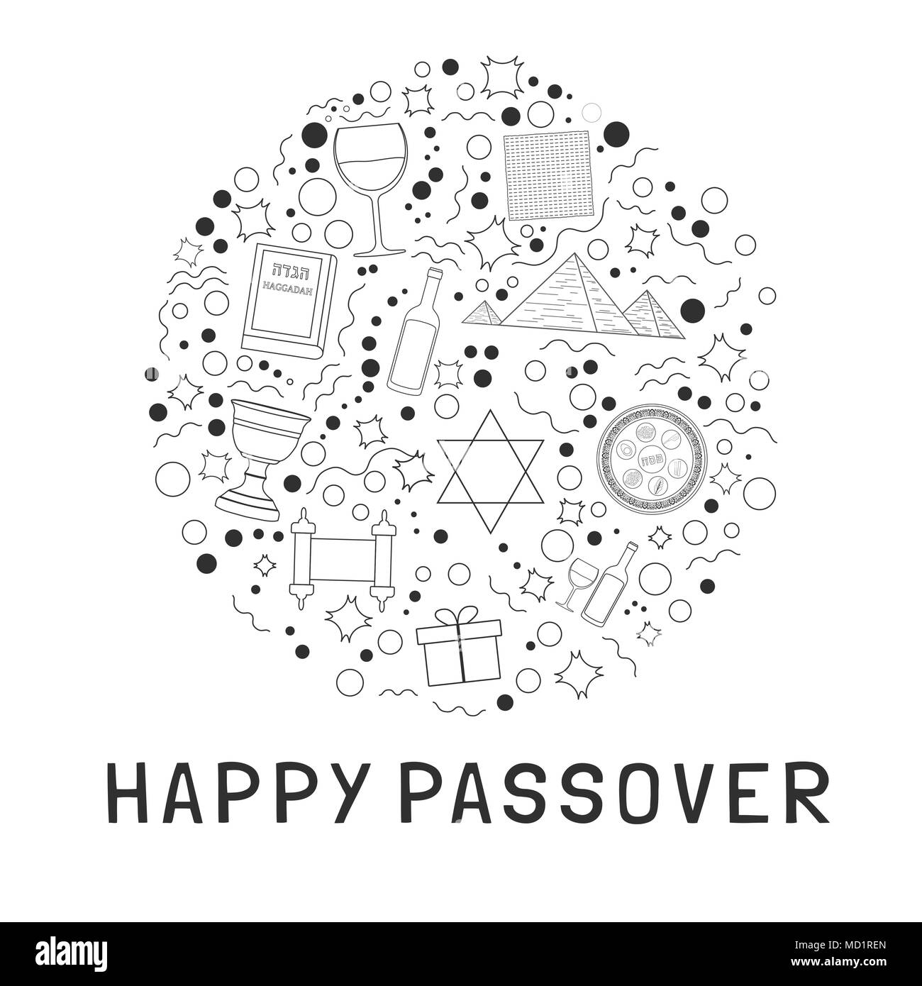 Passover vector vectors Black and White Stock Photos & Images - Alamy