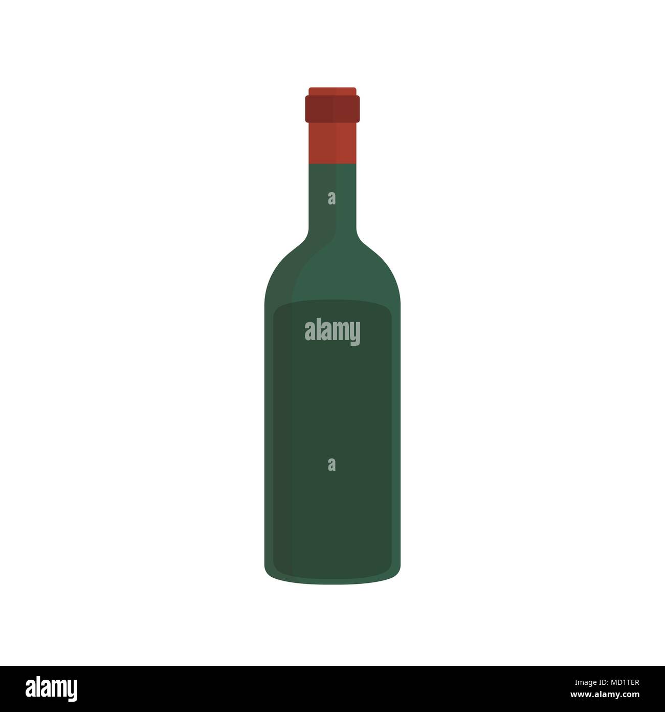 Wine bottle flat design icon Stock Vector Image & Art - Alamy