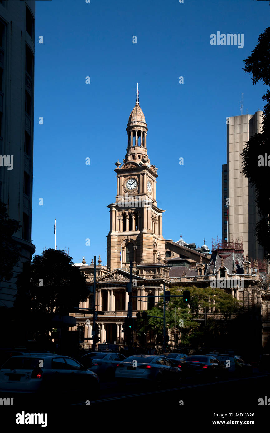 sydney town hall druitt street / george street central business district sydney new south wales australia Stock Photo